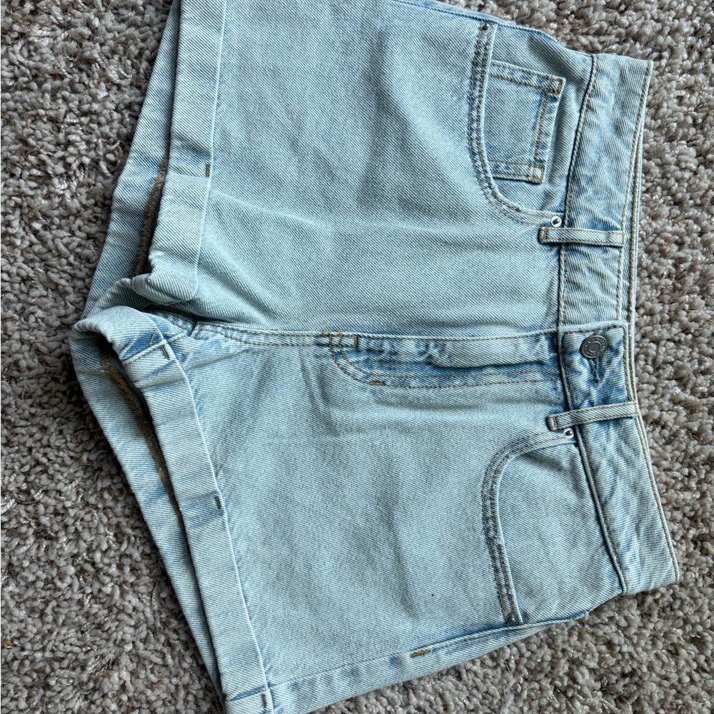 PacSun Blue Jean Shorts with Frayed Hem